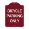 Signmission Designer Series Bicycle Parking Only, Burgundy Heavy-Gauge Aluminum Sign, 24" x 18", BU-1824-24318 A-DES-BU-1824-24318 - alternate 1